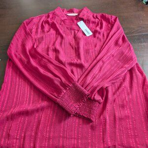 Soft Surroundings Magenta Blouse (1X)